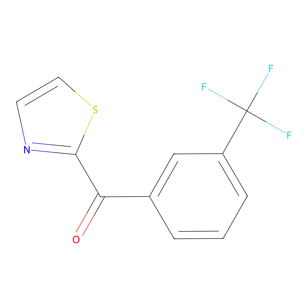 2-(3-Trifluoromethylbenzoyl)thiazole molecular structure, CAS 1443344-22-6