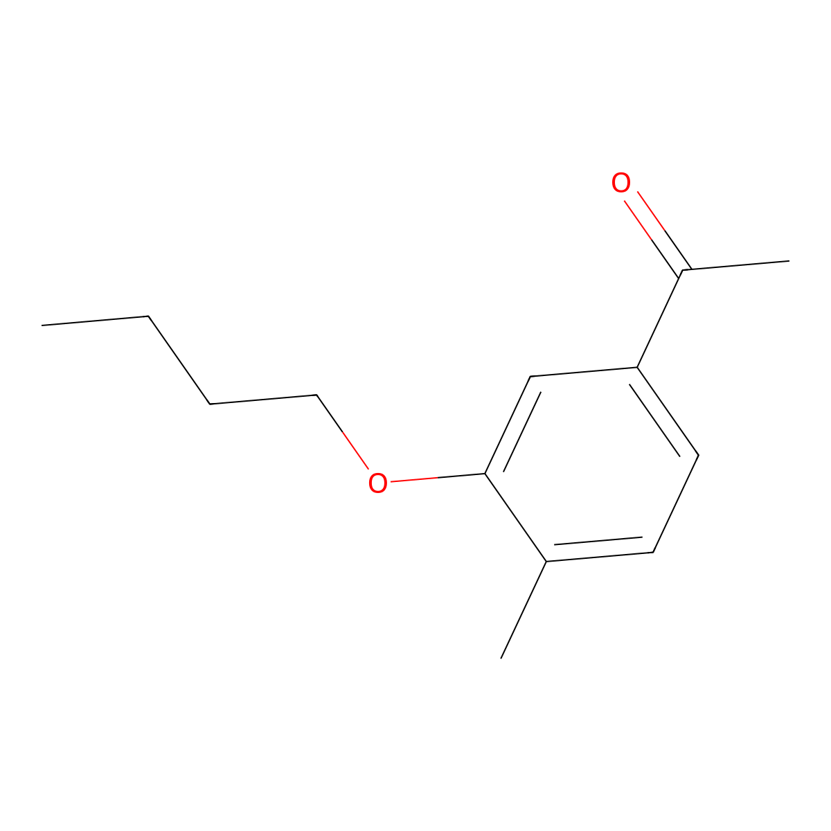 1-(3-Butoxy-4-methylphenyl)ethanone molecular structure, CAS 1443344-28-2