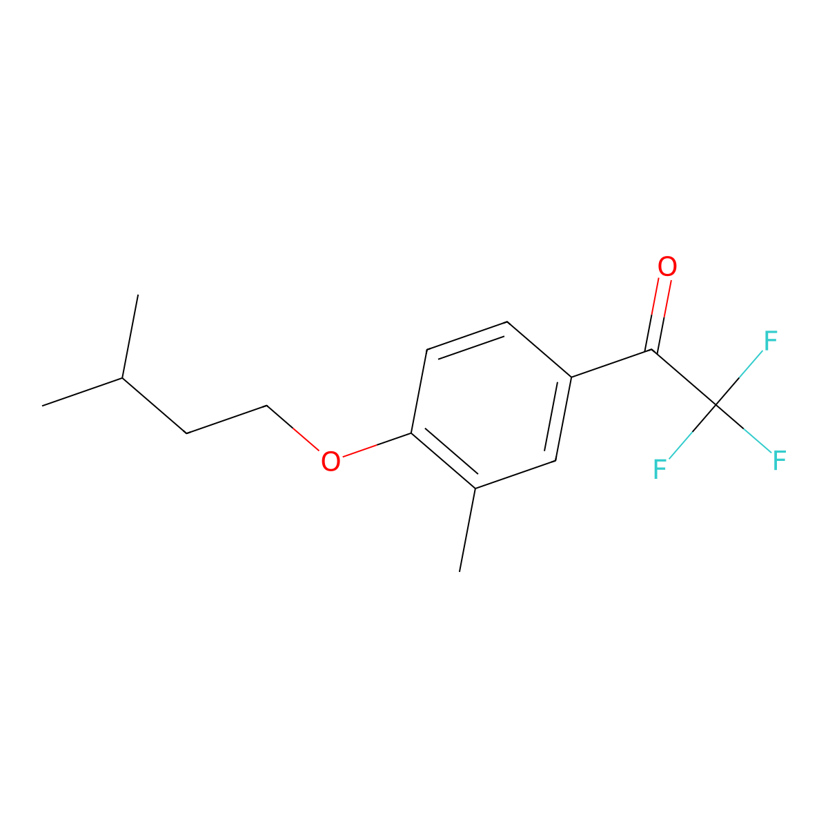 3'-Methyl-4'-iso-pentoxy-2,2,2-trifluoroacetophenone molecular structure, CAS 1443344-36-2