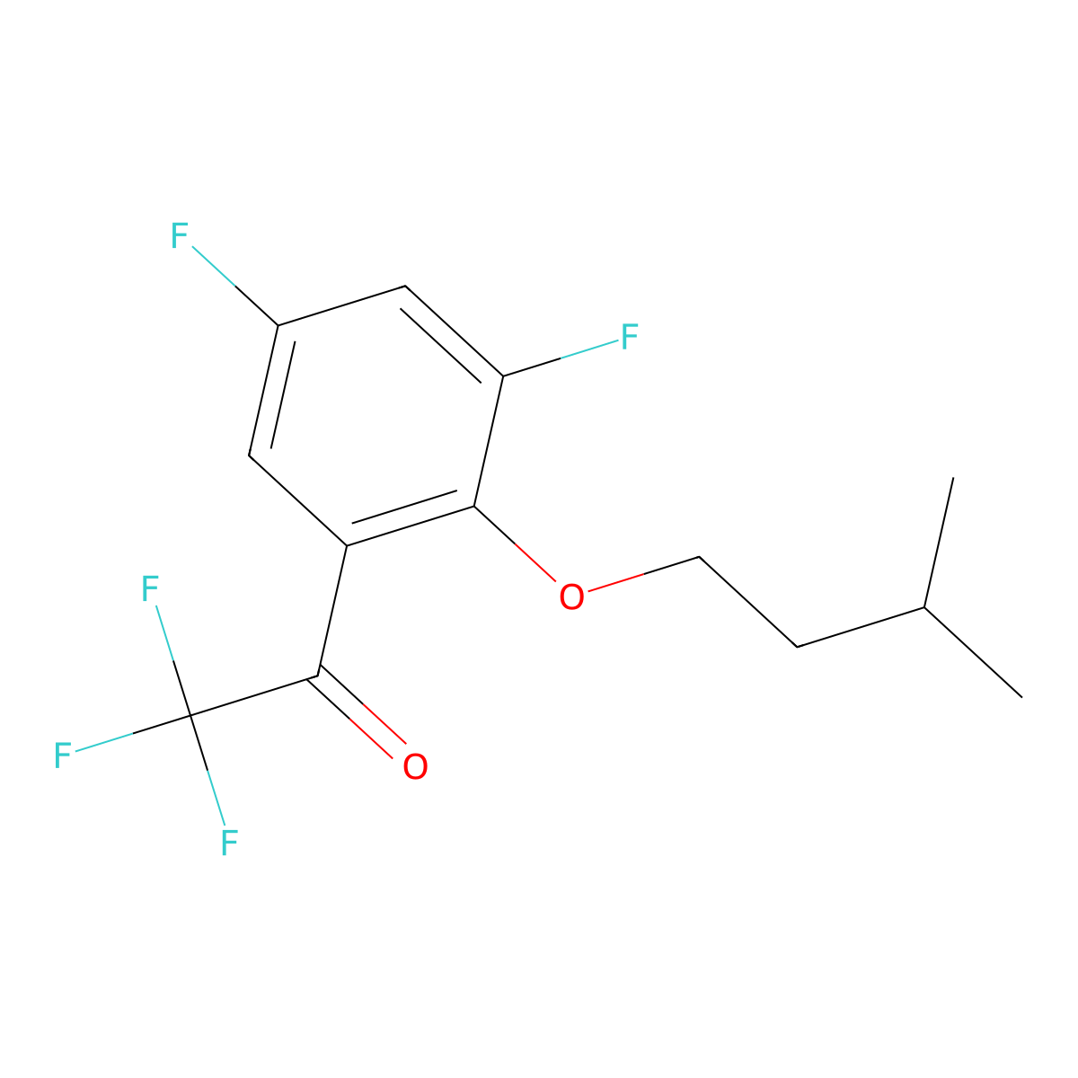 2'-iso-Pentoxy-2,2,2,3',5'-pentafluoroacetophenone molecular structure, CAS 1443344-37-3