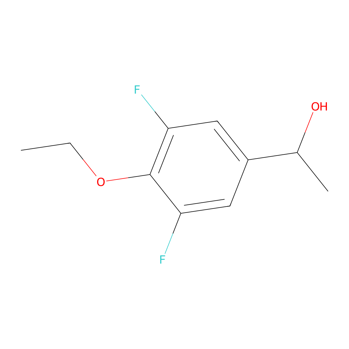 1-(3,5-Difluoro-4-ethoxyphenyl)ethanol molecular structure, CAS 1443344-39-5