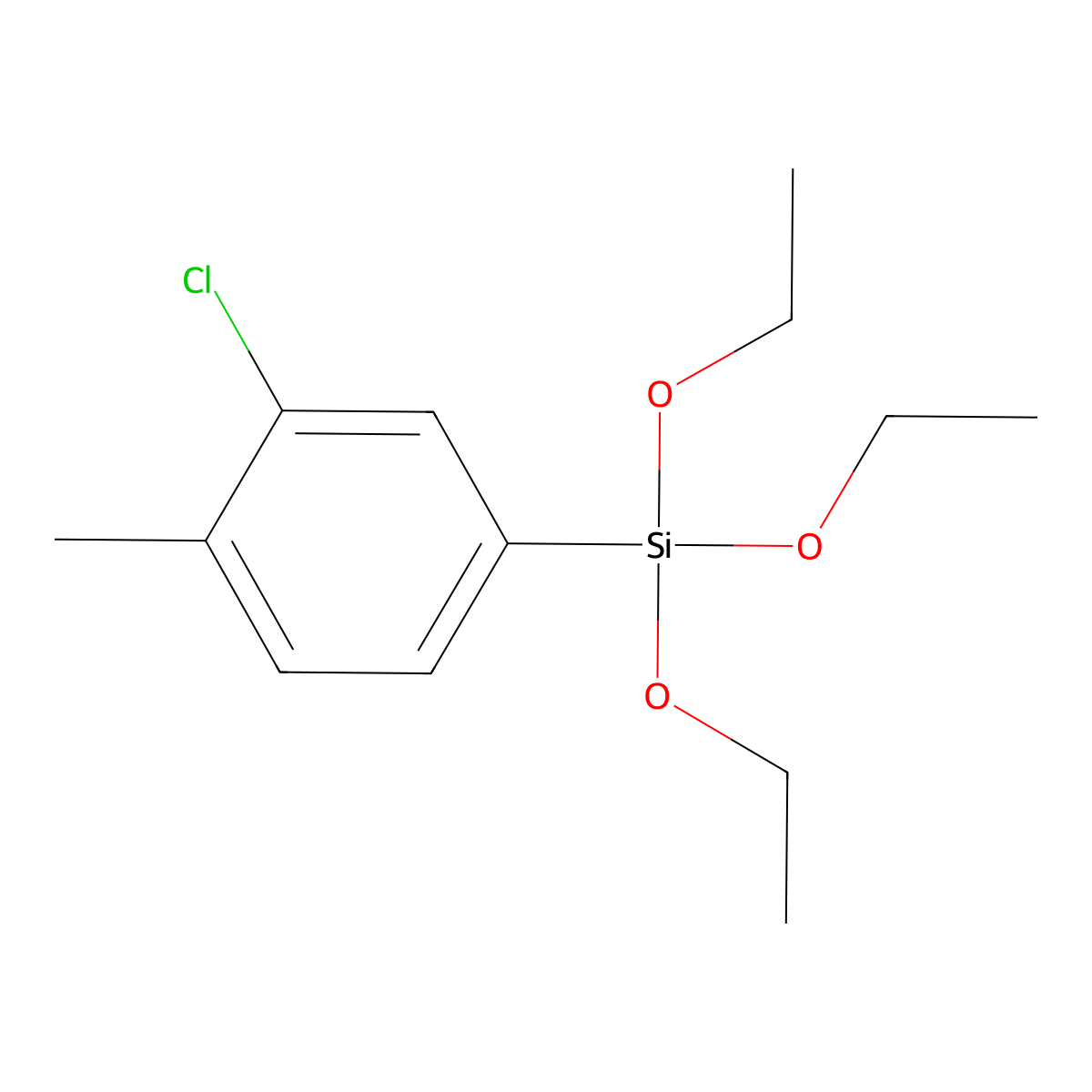 (3-Chloro-4-methylphenyl)(triethoxy)silane molecular structure, CAS 1443344-40-8
