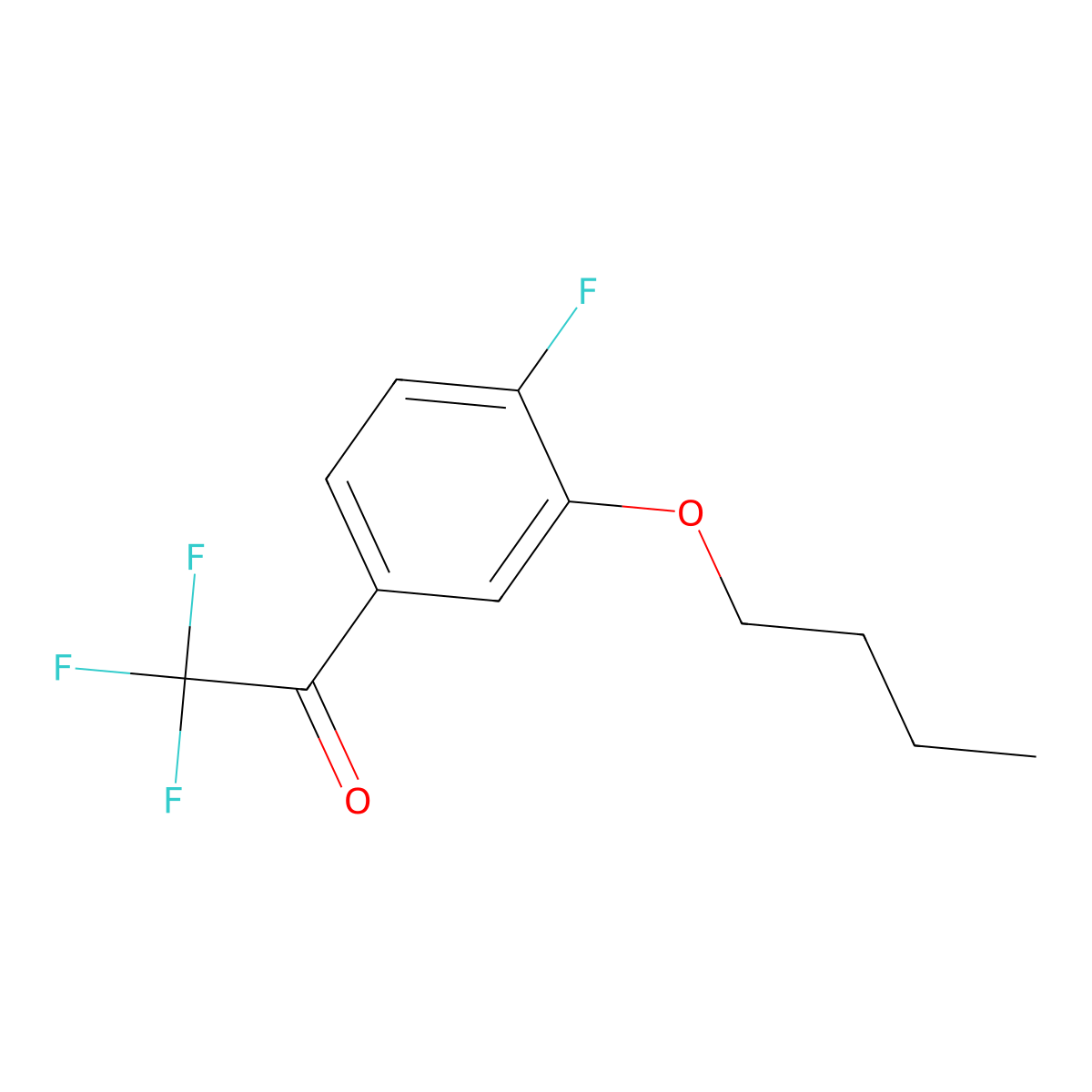 1-(3-Butoxy-4-fluorophenyl)-2,2,2-trifluoroethanone molecular structure, CAS 1443344-43-1