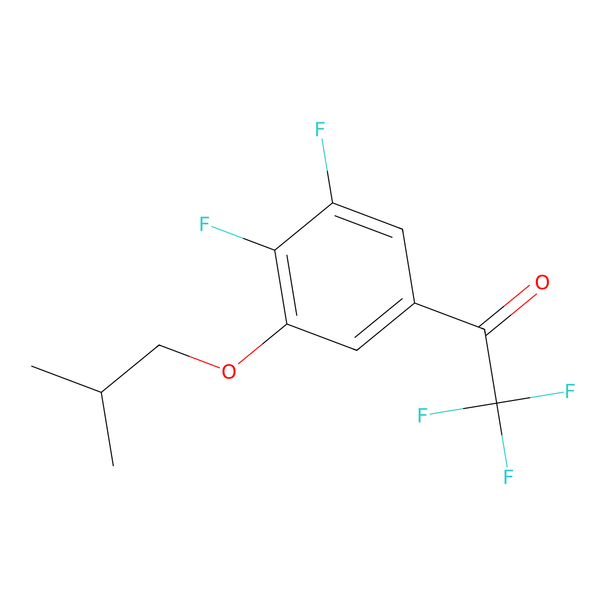 3'-iso-Butoxy-2,2,2,4',5'-pentafluoroacetophenone molecular structure, CAS 1443344-44-2