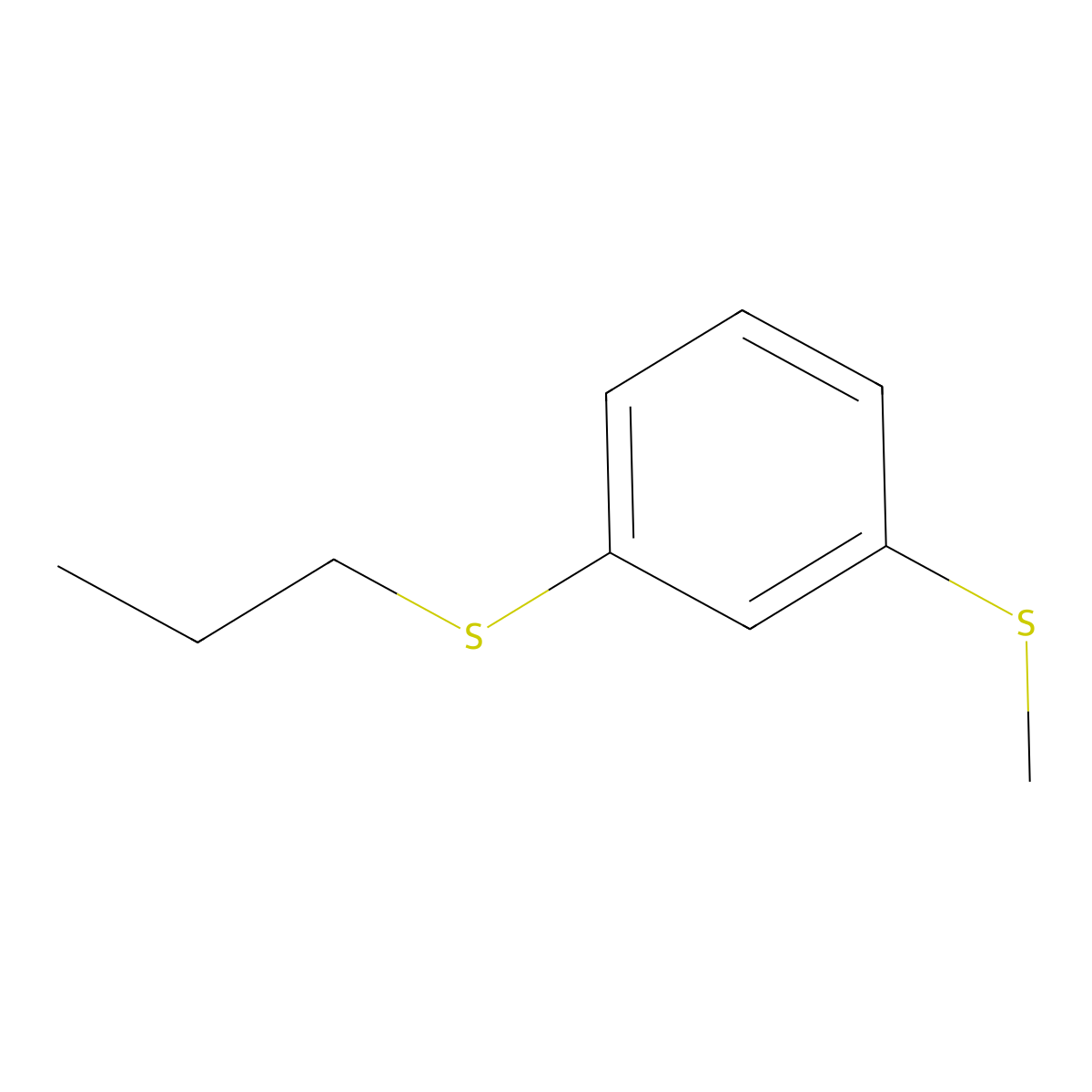 Methyl 3-(n-propylthio)phenyl sulfide molecular structure, CAS 1443344-45-3