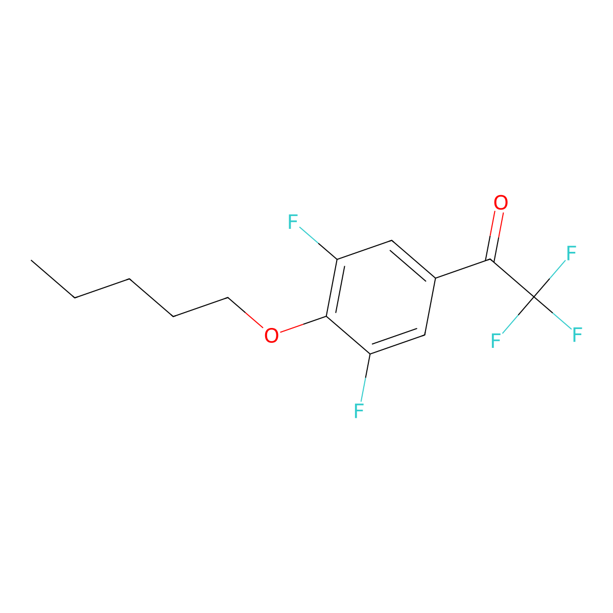 4'-n-Pentoxy-2,2,2,3',5'-pentafluoroacetophenone molecular structure, CAS 1443344-52-2