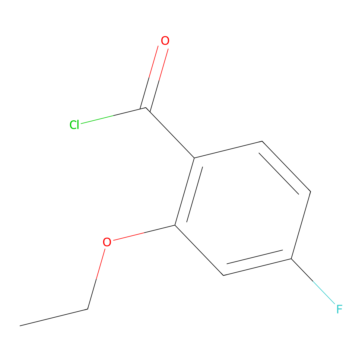 2-Ethoxy-4-fluorobenzoyl chloride molecular structure, CAS 1443344-61-3