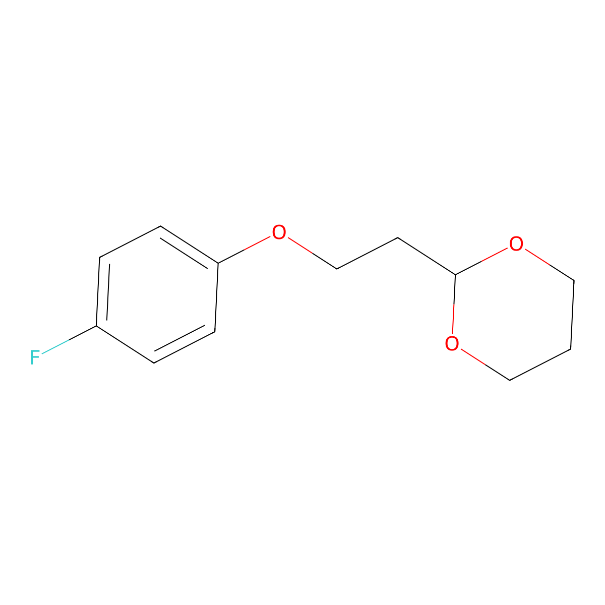 2-[2-(4-Fluoro-phenoxy)ethyl]-1,3-dioxane molecular structure, CAS 1443344-67-9