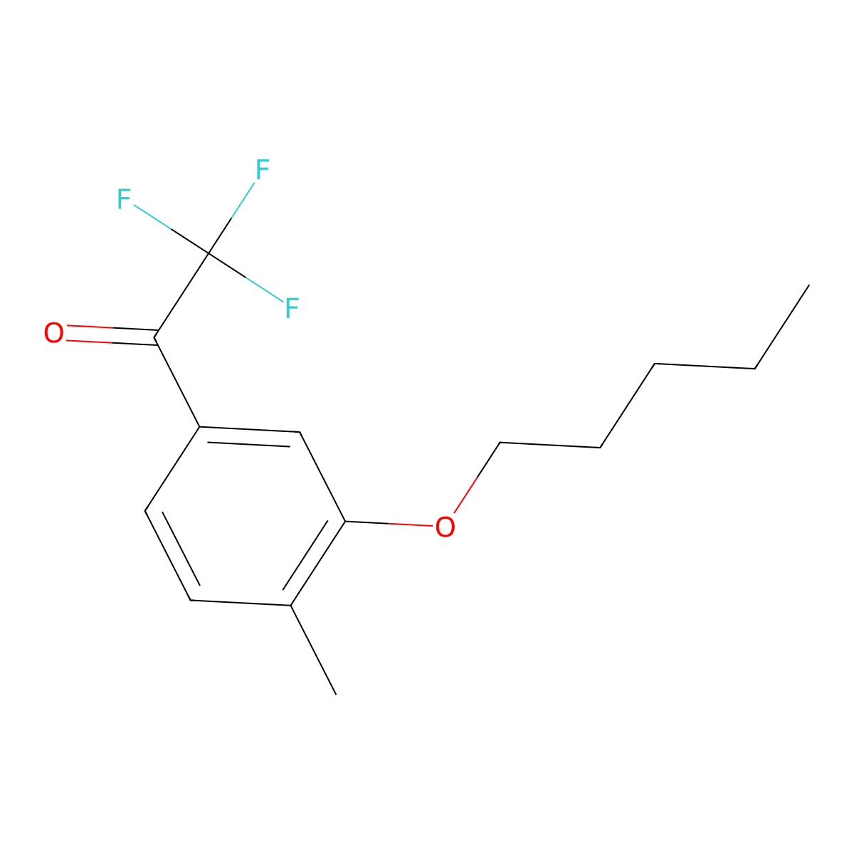 4'-Methyl-3'-n-pentoxy-2,2,2-trifluoroacetophenone molecular structure, CAS 1443344-68-0