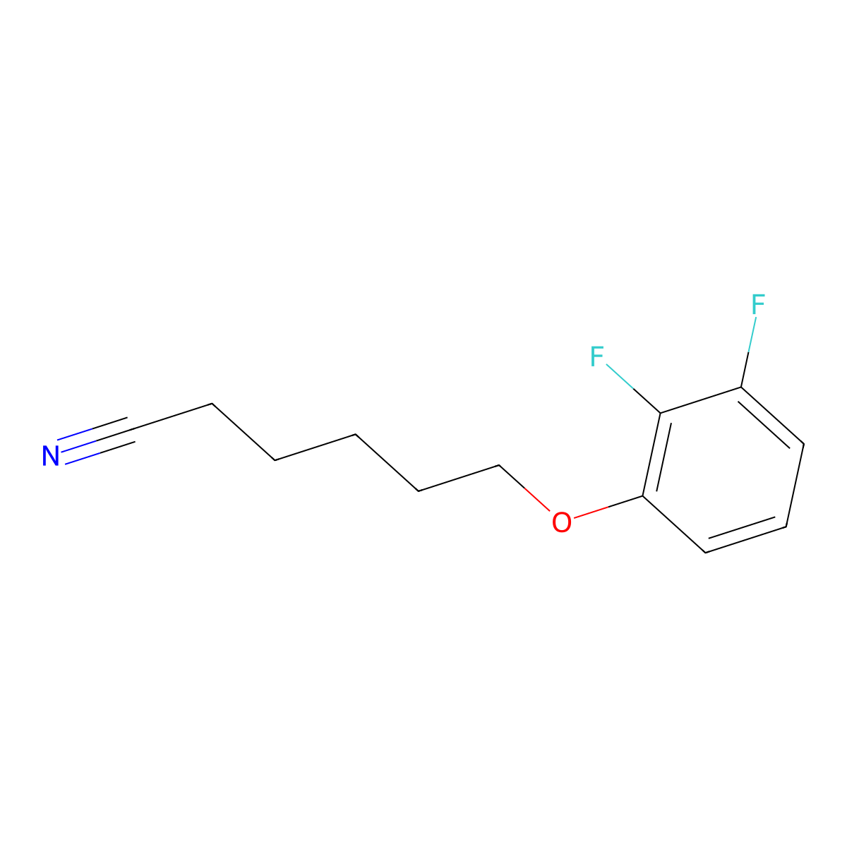 6-(2,3-Difluorophenoxy)hexanenitrile molecular structure, CAS 1443344-75-9