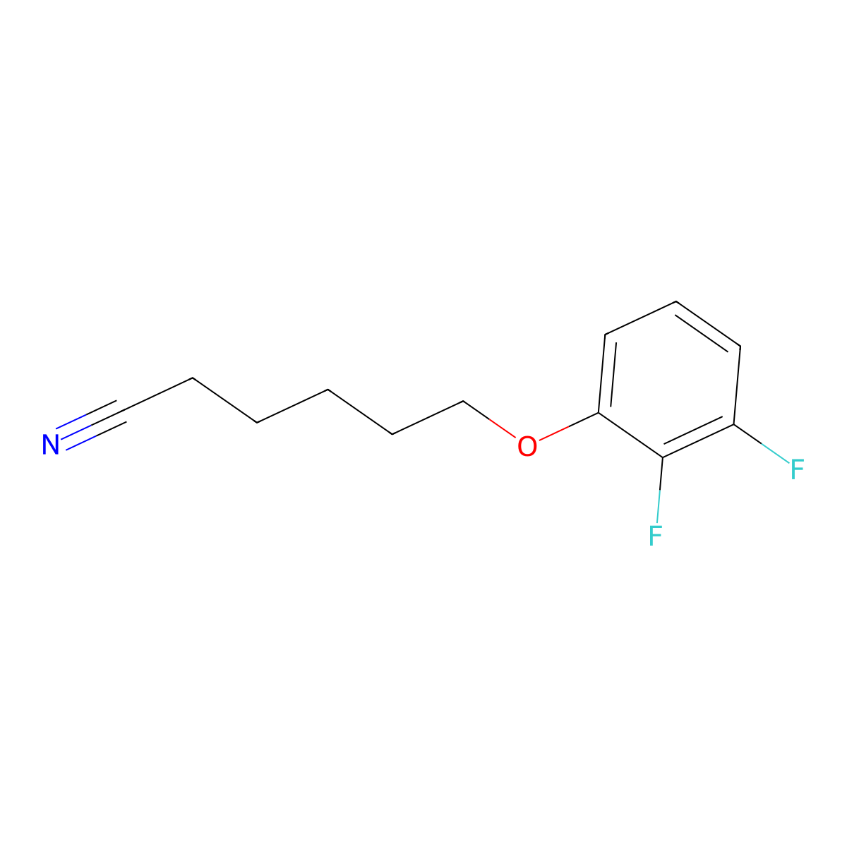 6-(2,3-Difluorophenoxy)hexanenitrile molecular structure, CAS 1443344-75-9