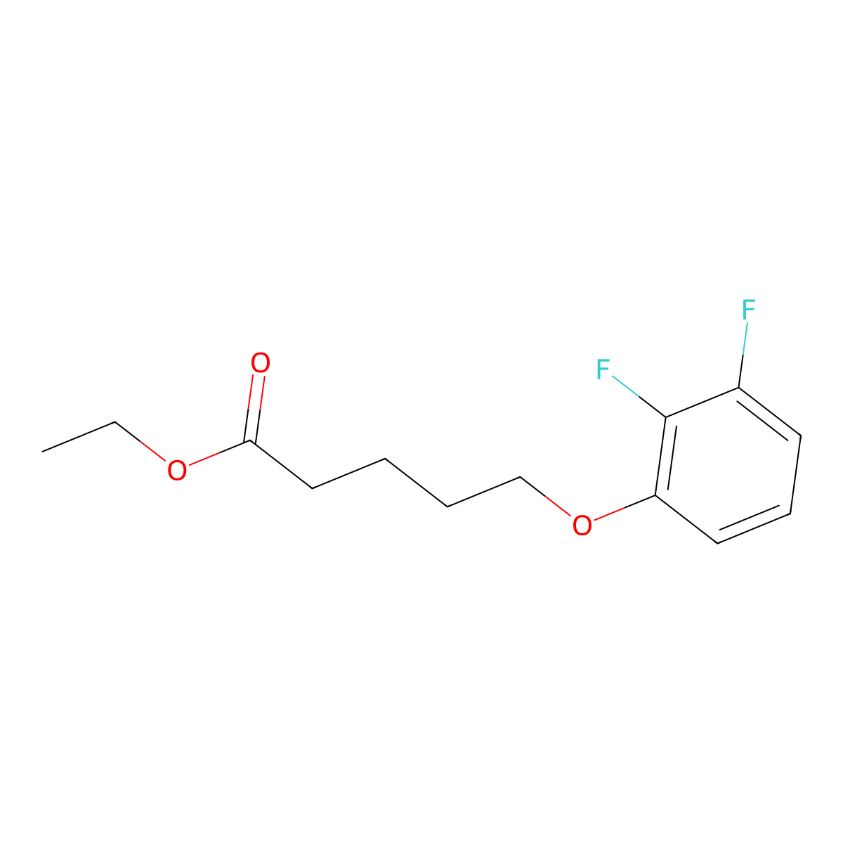 Ethyl 5-(2,3-difluoro-phenoxy)pentanoate molecular structure, CAS 1443344-82-8