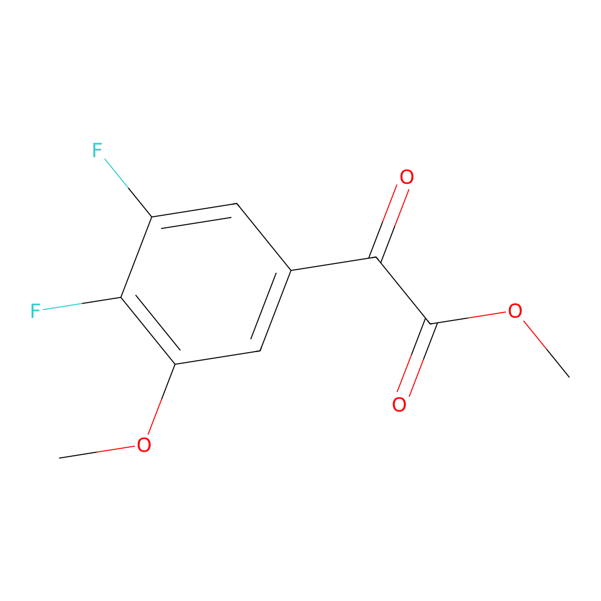 Methyl 3,4-difluoro-5-methoxybenzoylformate molecular structure, CAS 1443344-83-9