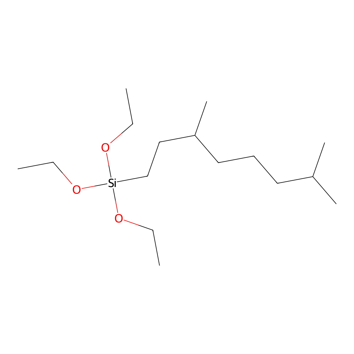 (3,7-Dimethyloctyl)(triethoxy)silane molecular structure, CAS 1443344-86-2