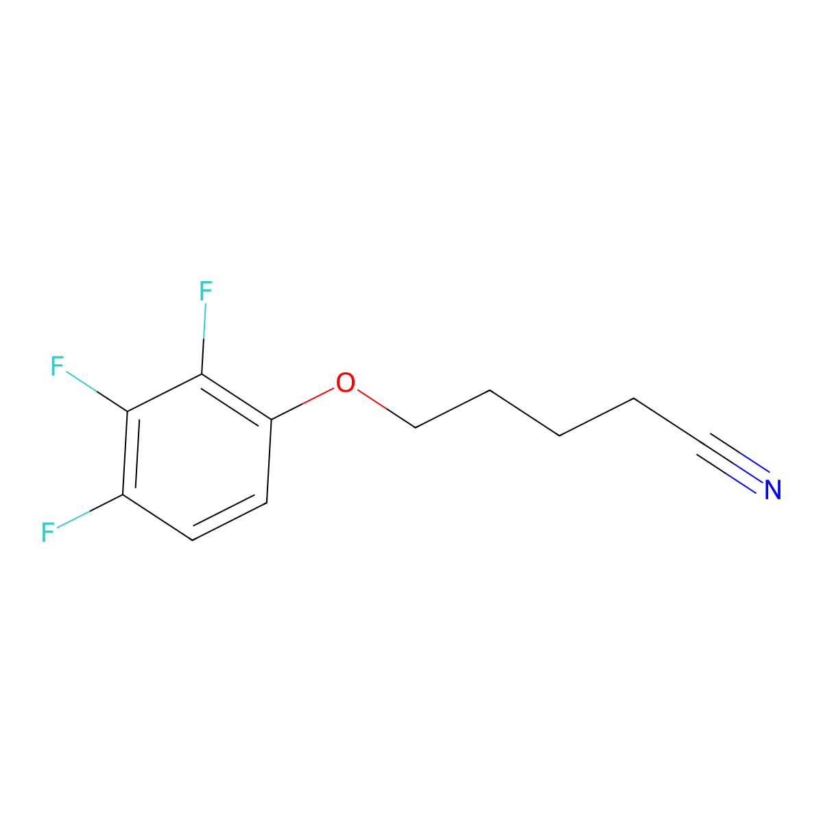 5-(2,3,4-Trifluoro-phenoxy)pentanenitrile molecular structure, CAS 1443344-87-3