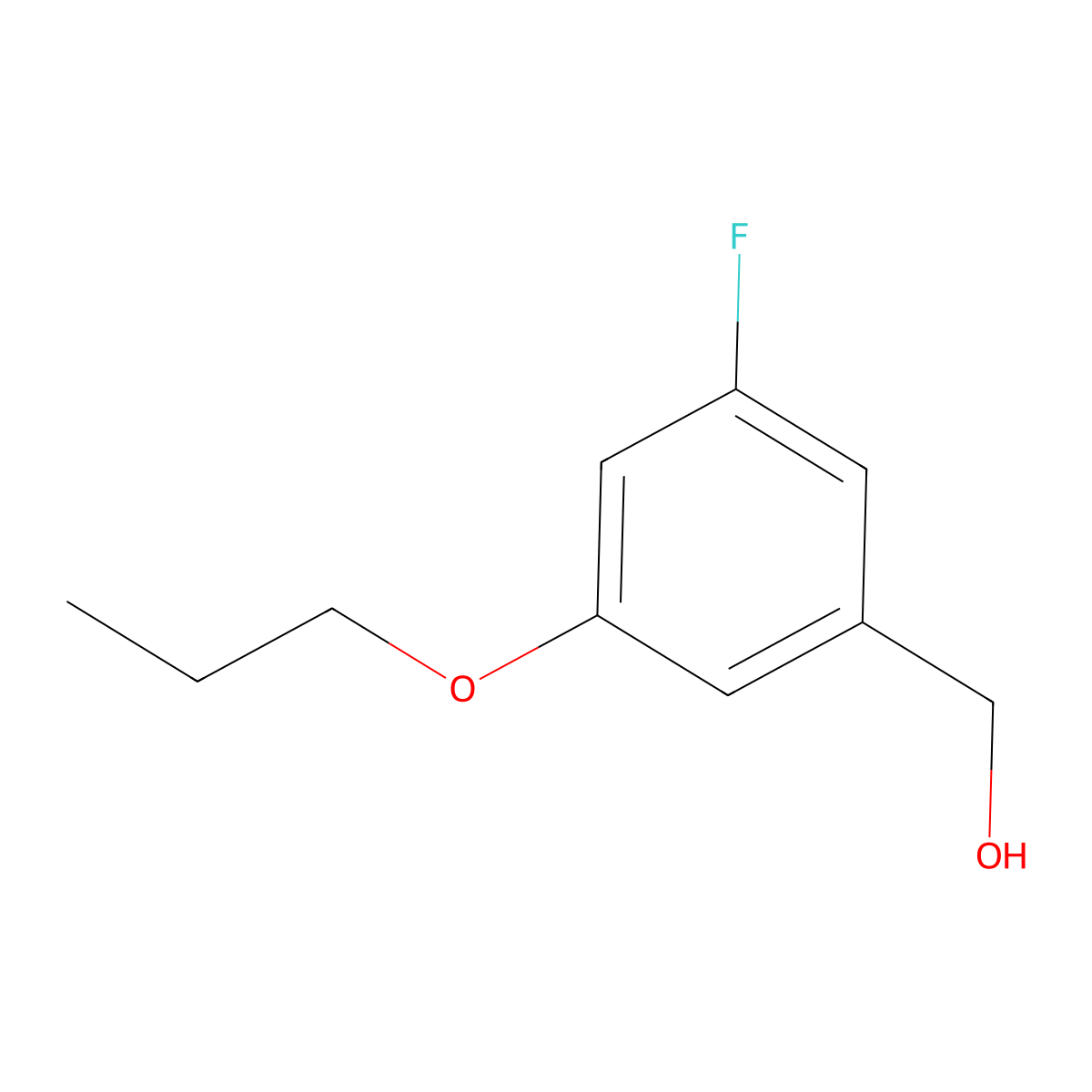 (3-Fluoro-5-propoxyphenyl)methanol molecular structure, CAS 1443344-90-8