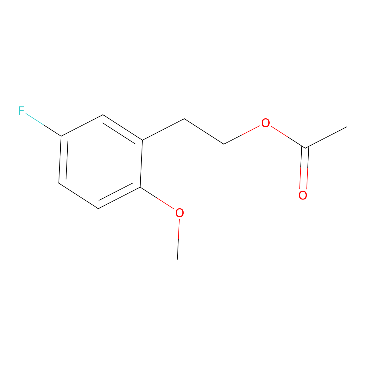 3-Fluoro-6-methoxyphenethyl acetate molecular structure, CAS 1443344-93-1