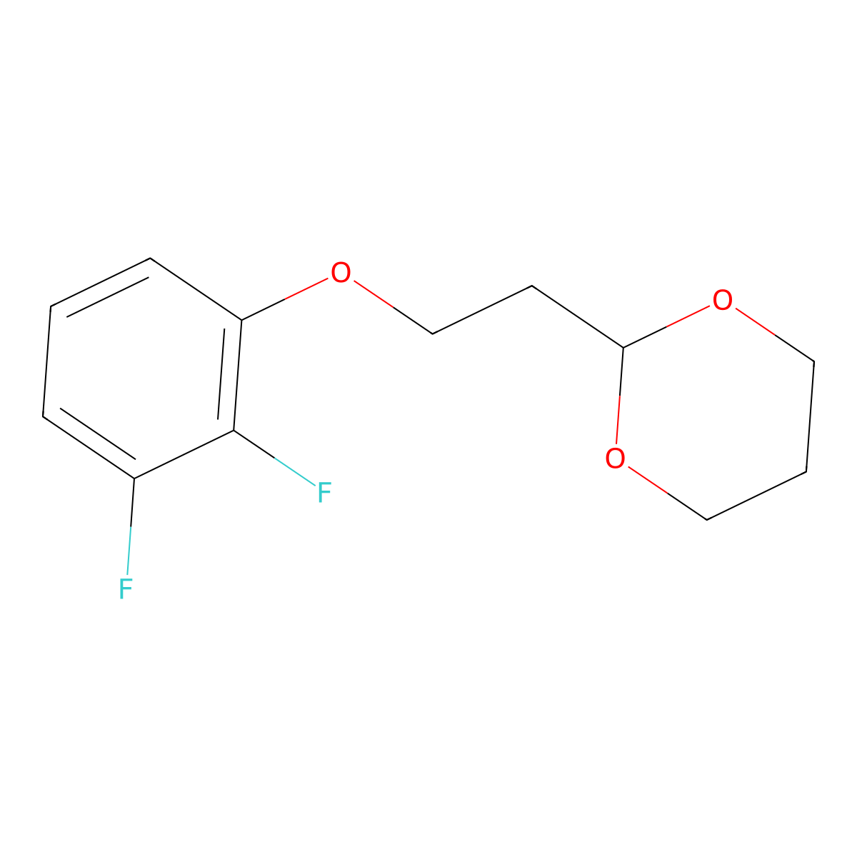 2-[2-(2,3-Difluoro-phenoxy)ethyl]-1,3-dioxane molecular structure, CAS 1443344-95-3
