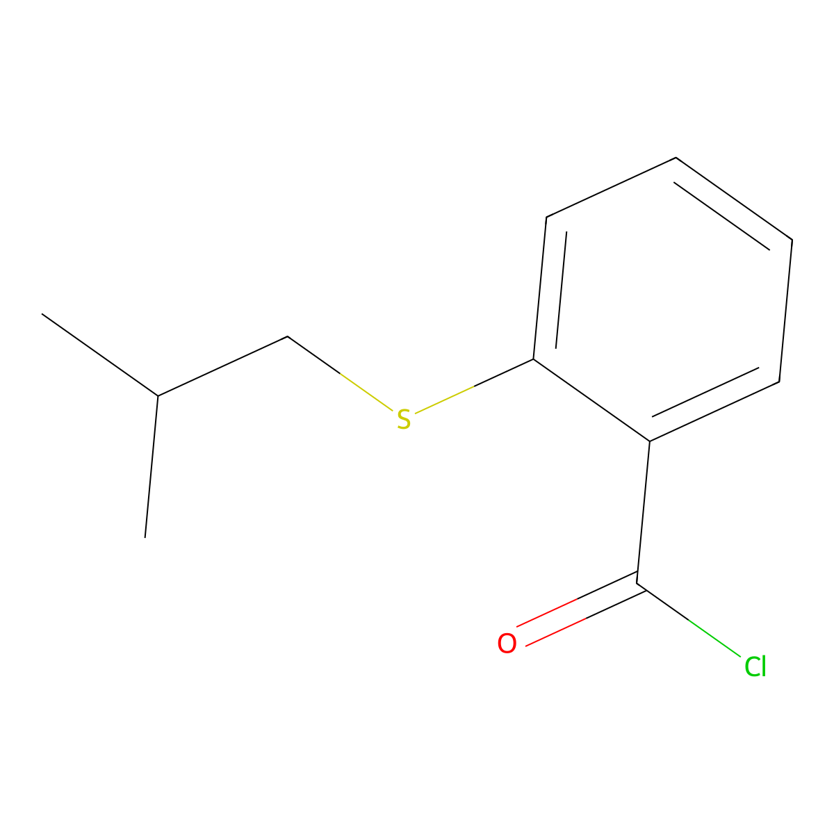 2-(iso-Butylthio)benzoyl chloride molecular structure, CAS 1443345-07-0