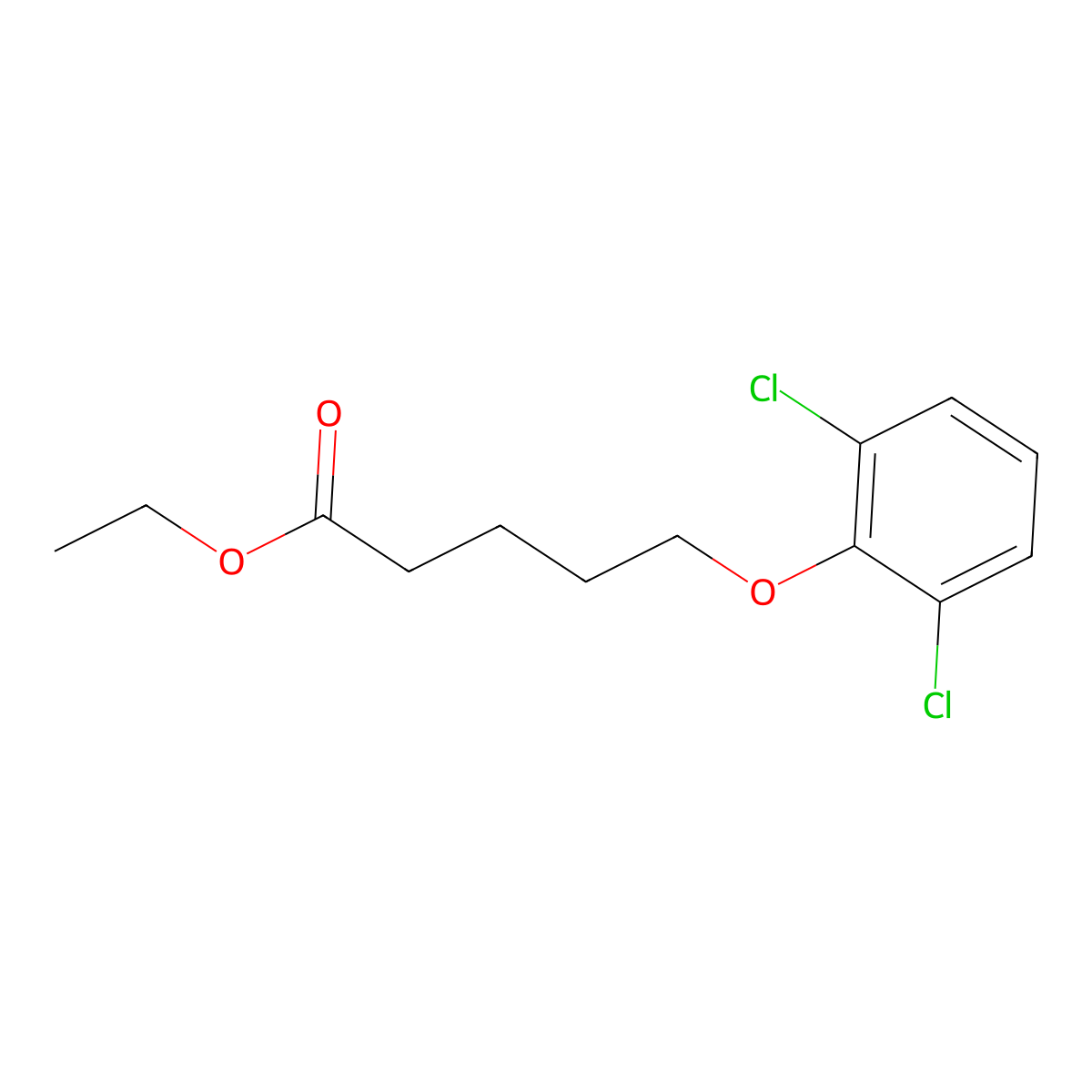 Ethyl 5-(2,6-dichloro-phenoxy)pentanoate molecular structure, CAS 1443345-15-0