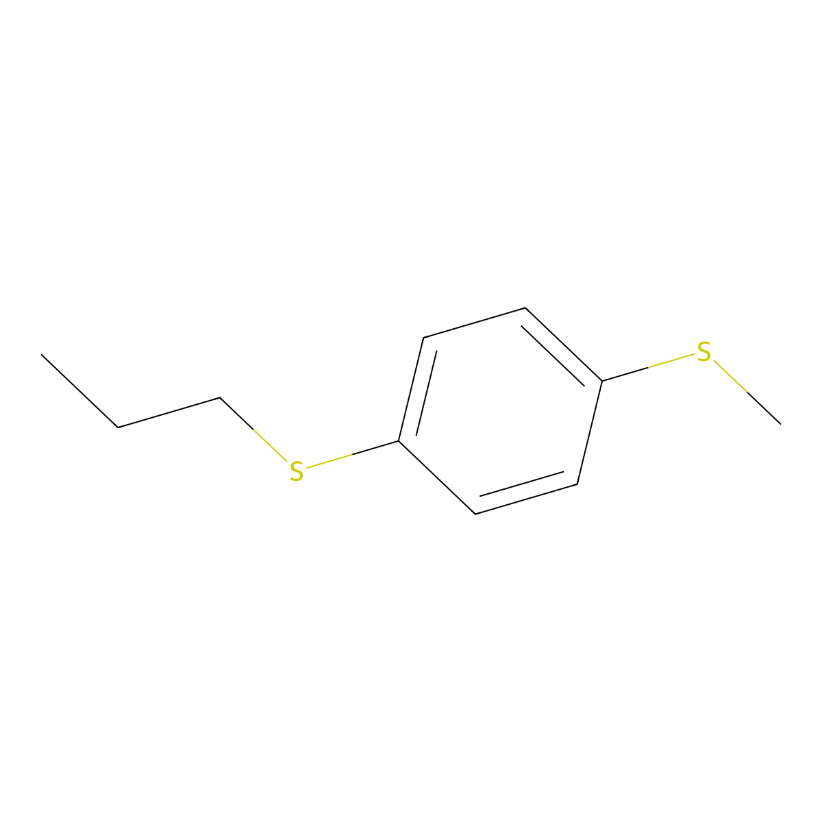 Methyl 4-(n-propylthio)phenyl sulfide molecular structure, CAS 1443345-18-3