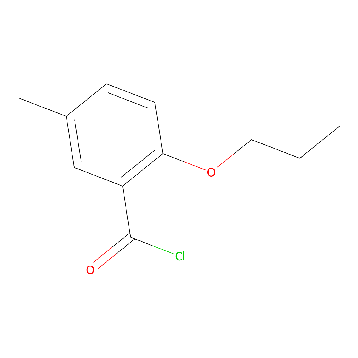 5-Methyl-2-n-propoxybenzoyl chloride molecular structure, CAS 1443345-19-4