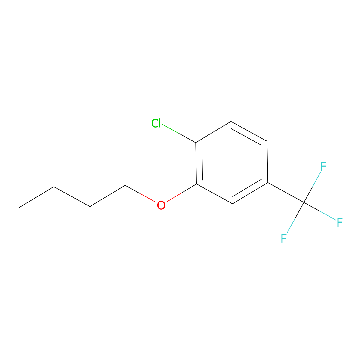 3-n-Butoxy-4-chlorobenzotrifluoride molecular structure, CAS 1443345-23-0