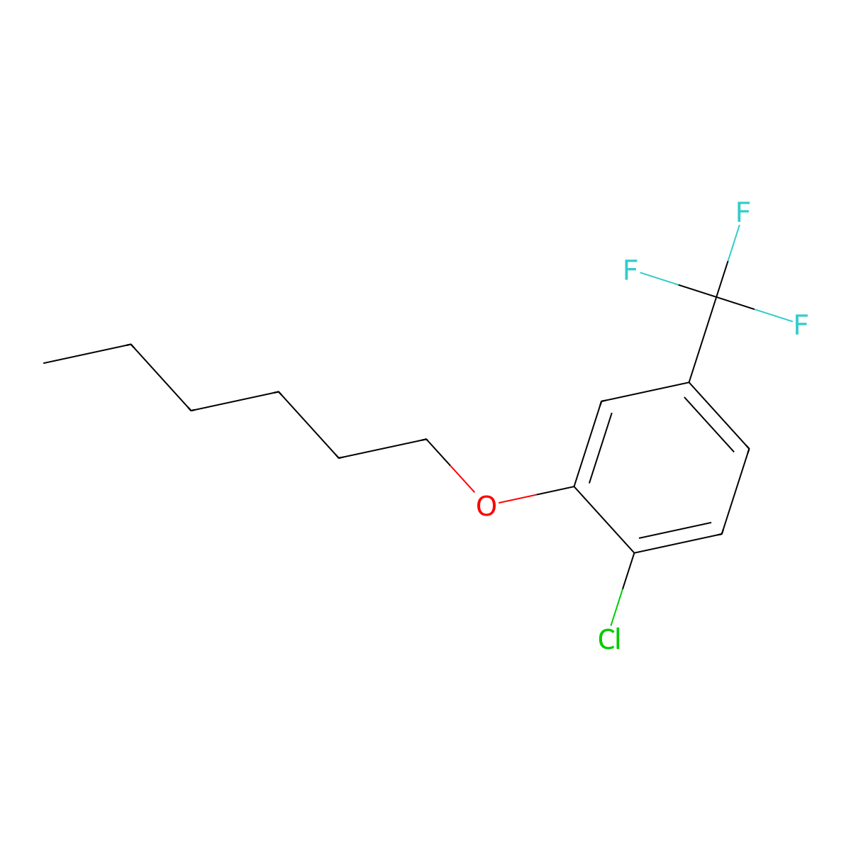 1-Chloro-2-(hexyloxy)-4-(trifluoromethyl)benzene molecular structure, CAS 1443345-27-4