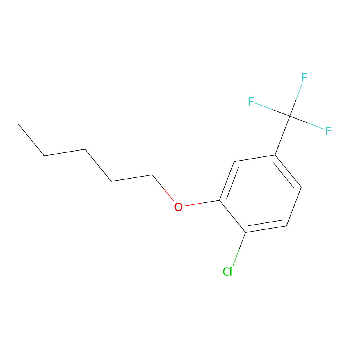 1-Chloro-2-(pentyloxy)-4-(trifluoromethyl)benzene molecular structure, CAS 1443345-34-3