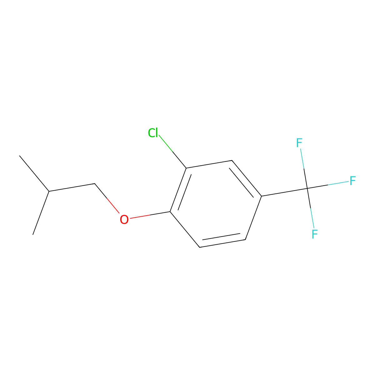 3-Chloro-4-isobutoxybenzotrifuoride molecular structure, CAS 1443345-43-4