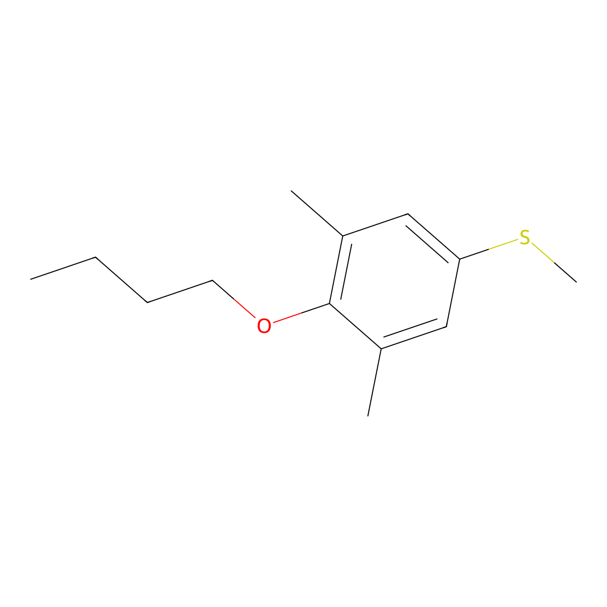 4-n-Butoxy-3,5-dimethylphenyl methyl sulfide molecular structure, CAS 1443345-46-7
