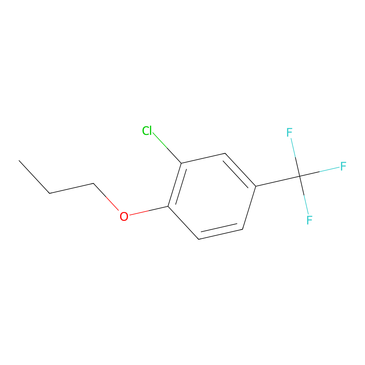 2-Chloro-1-propoxy-4-(trifluoromethyl)benzene molecular structure, CAS 1443345-53-6