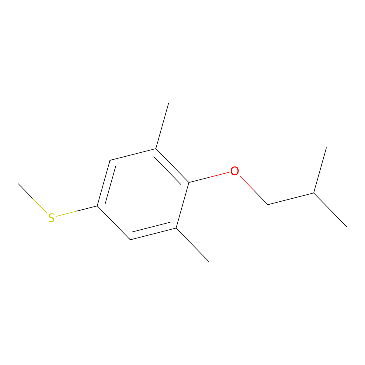 4-iso-Butoxy-3,5-dimethylphenyl methyl sulfide molecular structure, CAS 1443345-54-7