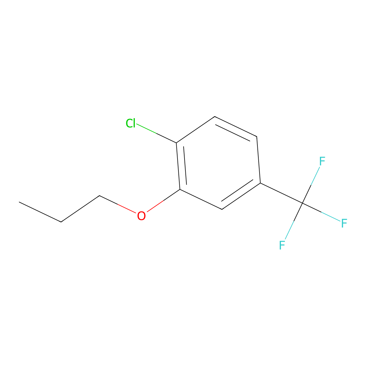 1-Chloro-2-propoxy-4-(trifluoromethyl)benzene molecular structure, CAS 1443345-55-8