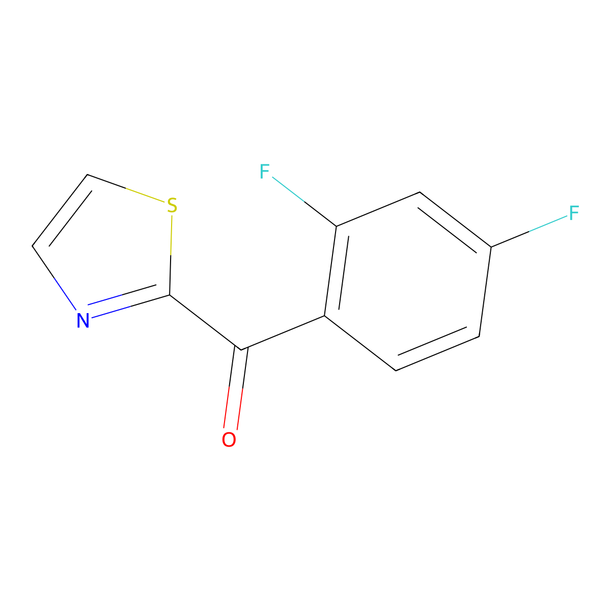 2-(2,4-Difluorobenzoyl)thiazole molecular structure, CAS 1443345-59-2