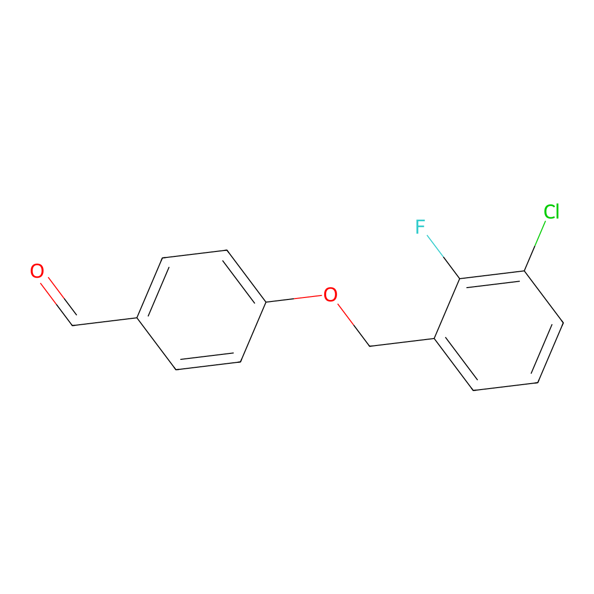 4-(3-Chloro-2-fluorobenzyloxy)benzaldehyde molecular structure, CAS 1443345-61-6