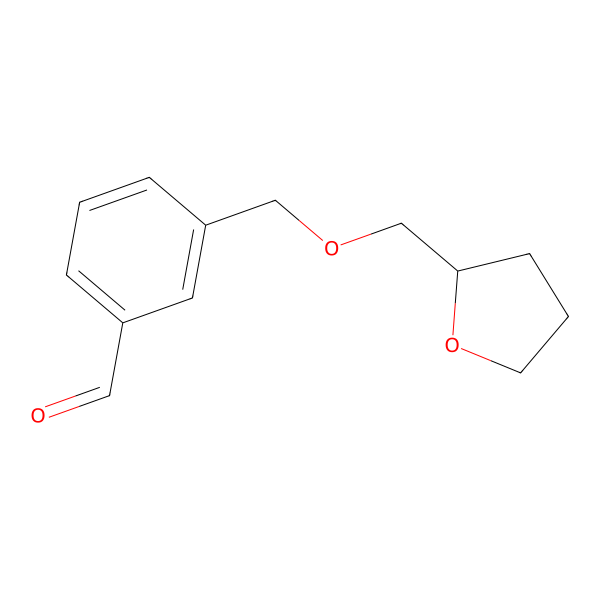 3-(((Tetrahydrofuran-2-yl)methoxy)methyl)benzaldehyde molecular structure, CAS 1443345-66-1
