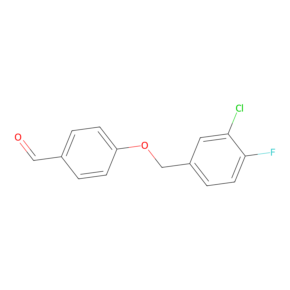 4-(3-Chloro-4-fluorobenzyloxy)benzaldehyde molecular structure, CAS 1443345-69-4