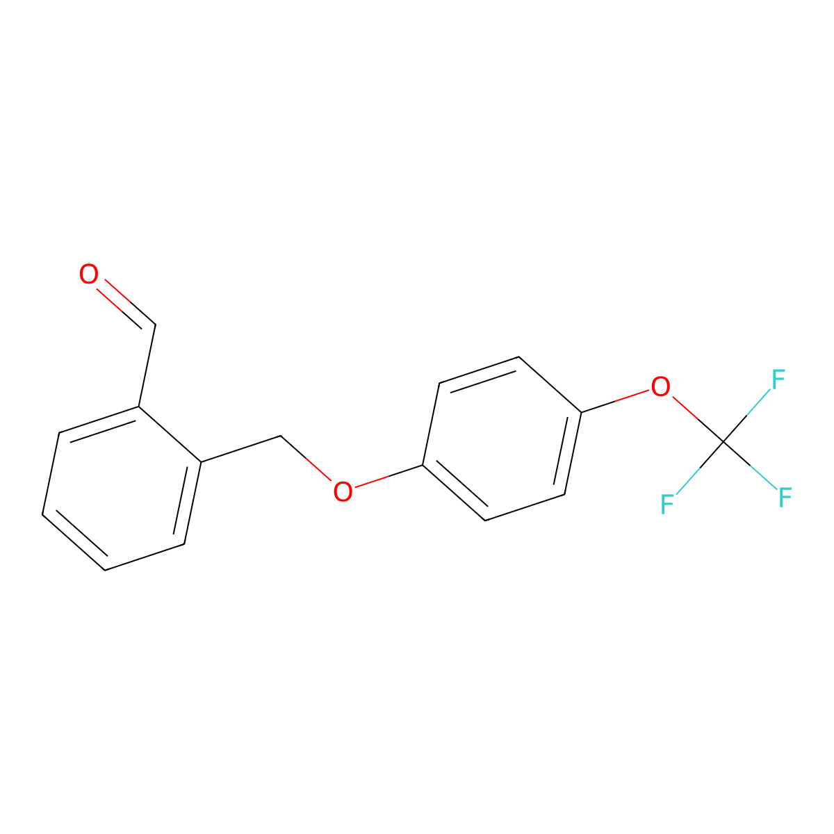 2-[4-(Trifluoromethoxy)phenoxymethyl]benzaldehyde molecular structure, CAS 1443345-70-7