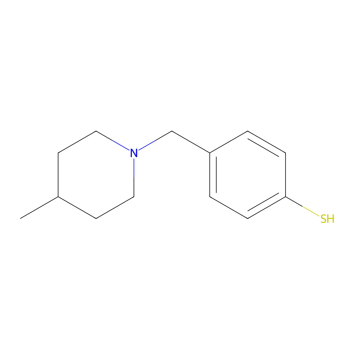 4-((4-Methylpiperidin-1-yl)methyl)benzenethiol molecular structure, CAS 1443345-71-8
