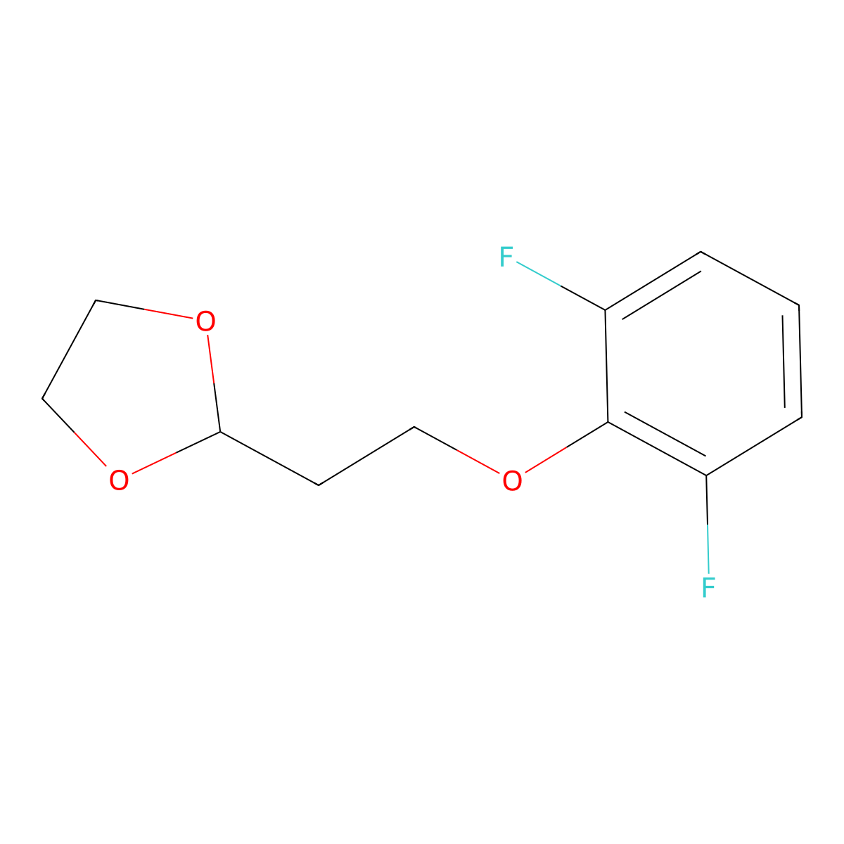 2-(2-(2,6-Difluorophenoxy)ethyl)-1,3-dioxolane molecular structure, CAS 1443345-72-9