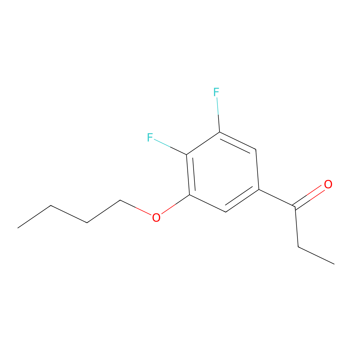 1-(3-Butoxy-4,5-difluorophenyl)propan-1-one molecular structure, CAS 1443345-74-1
