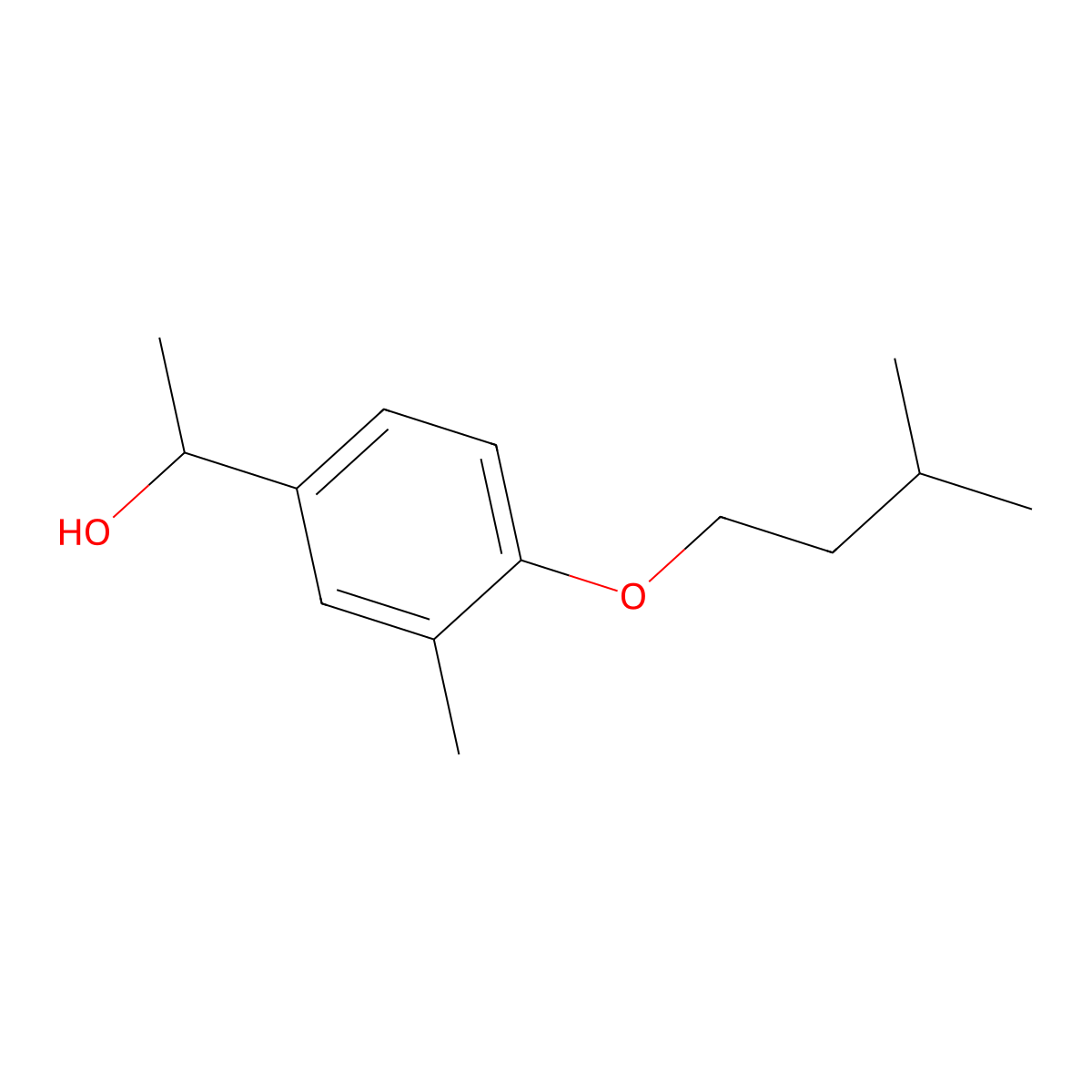 1-(3-Methyl-4-iso-pentoxyphenyl)ethanol molecular structure, CAS 1443345-90-1
