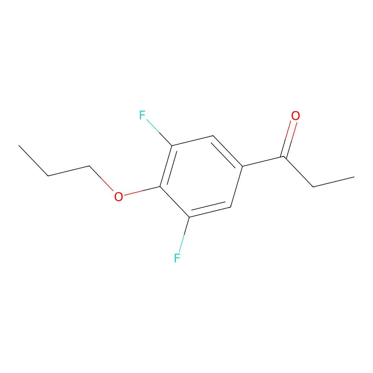1-(3,5-Difluoro-4-propoxyphenyl)propan-1-one molecular structure, CAS 1443345-92-3