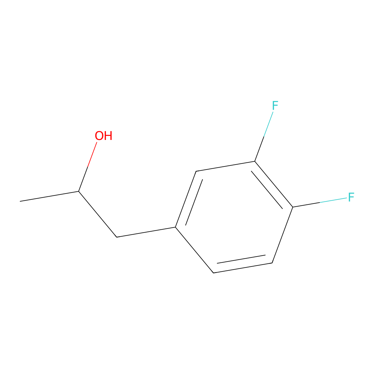 1-(3,4-Difluorophenyl)propan-2-ol molecular structure, CAS 1443345-93-4
