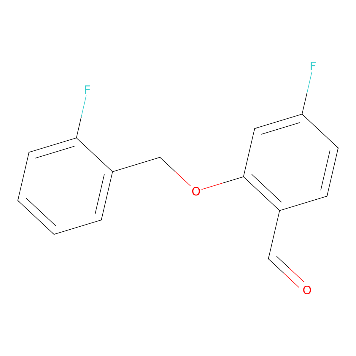 4-Fluoro-2-((2-fluorobenzyl)oxy)benzaldehyde molecular structure, CAS 1443346-02-8