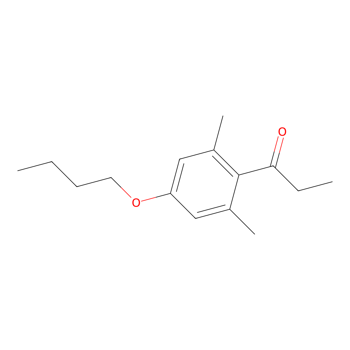 4'-n-Butoxy-2',6'-dimethylpropiophenone molecular structure, CAS 1443346-06-2