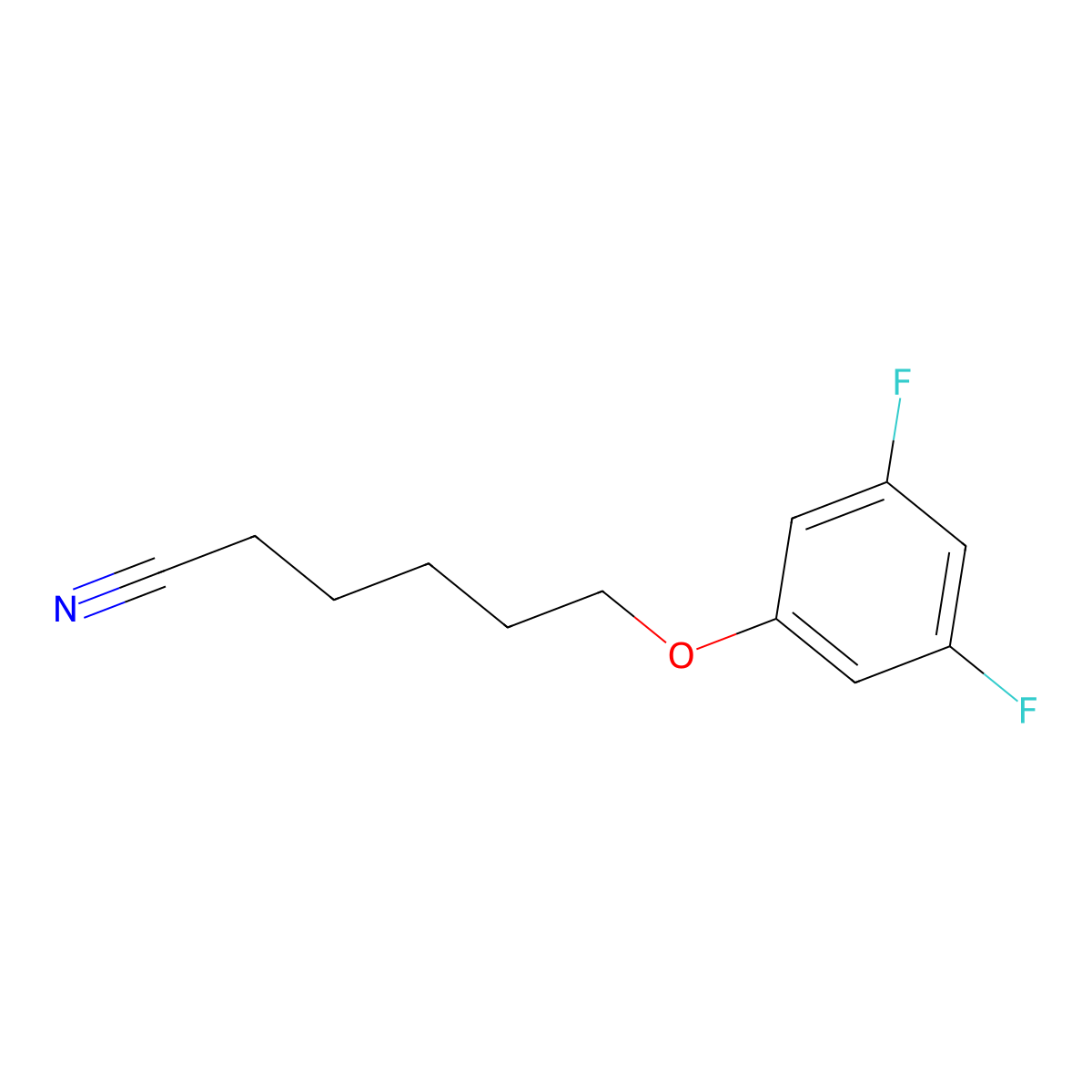 6-(3,5-Difluorophenoxy)hexanenitrile molecular structure, CAS 1443346-08-4