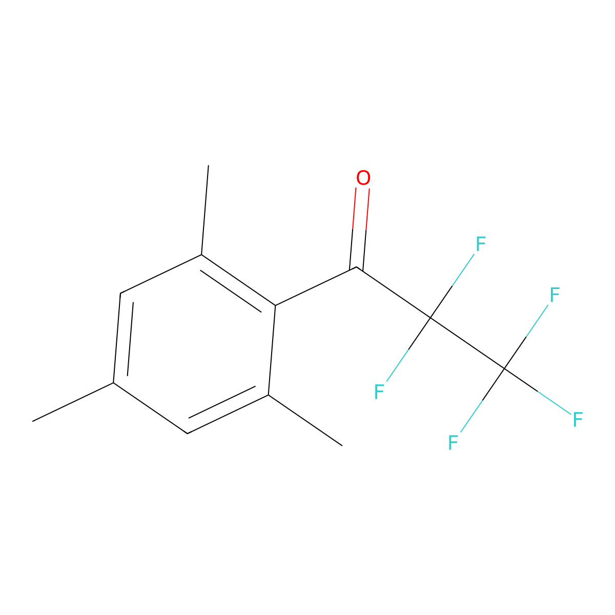 2,2,3,3,3-Pentafluoro-1-mesitylpropan-1-one molecular structure, CAS 1443346-16-4