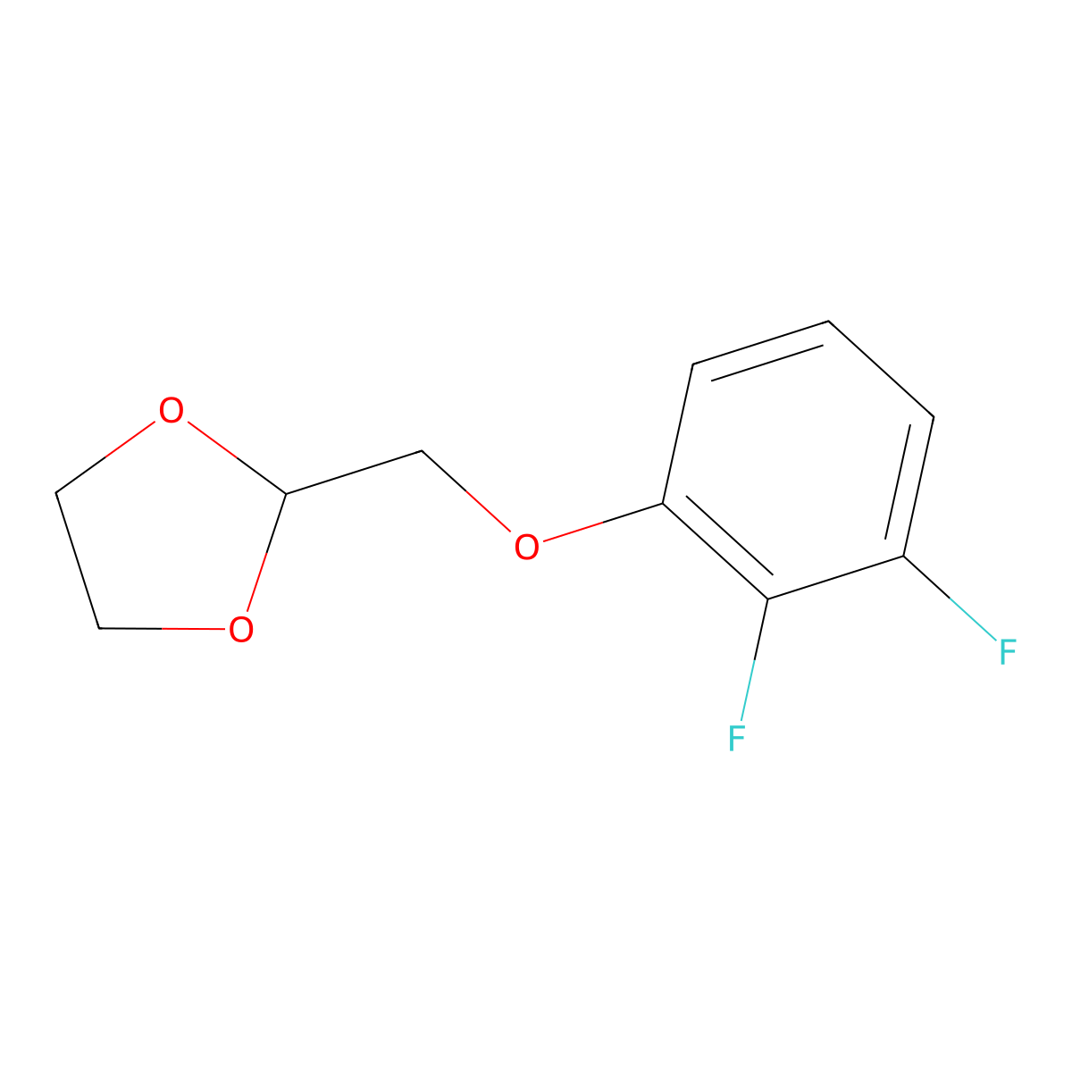 2-(2,3-Difluoro-phenoxy)methyl-1,3-dioxolane molecular structure, CAS 1443346-18-6